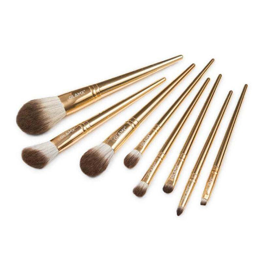 8 Piece Gold Makeup Brush Set | GX11