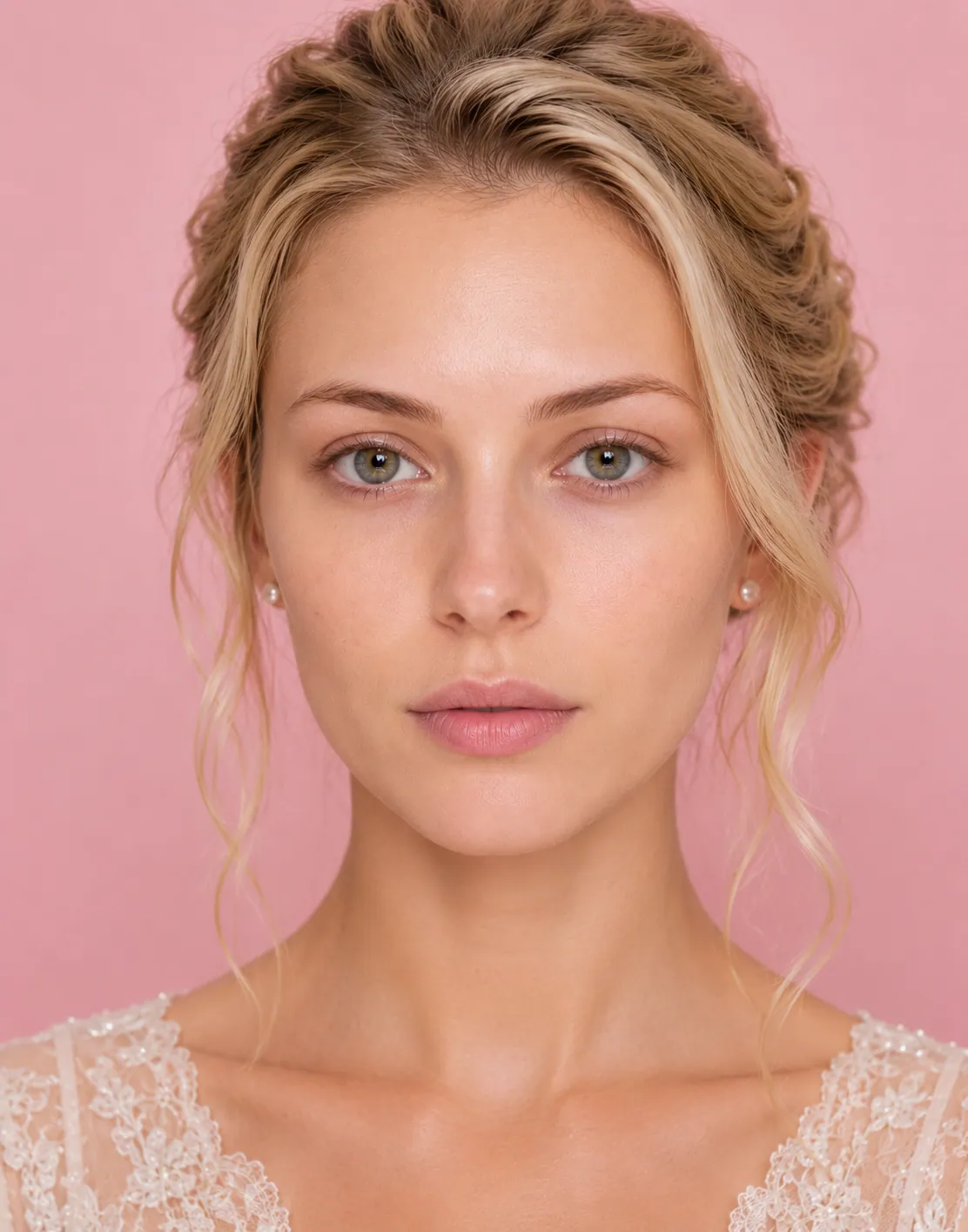A model's natural, bare-faced look before makeup