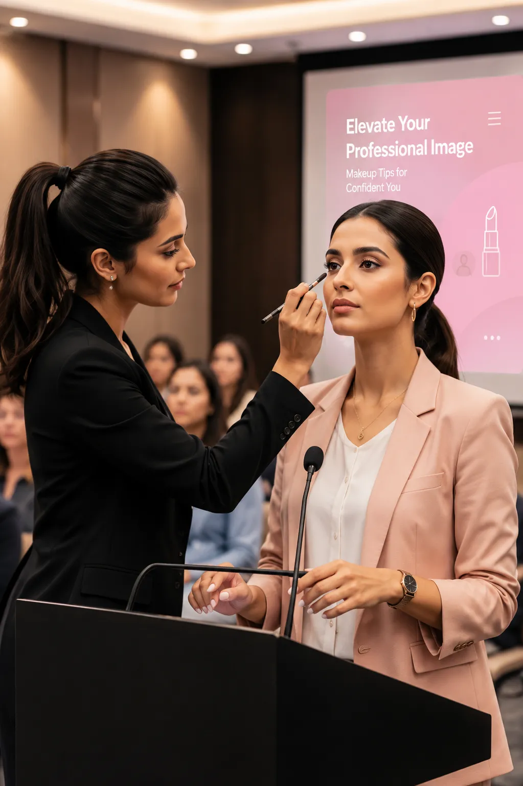 Professionals at a corporate conference